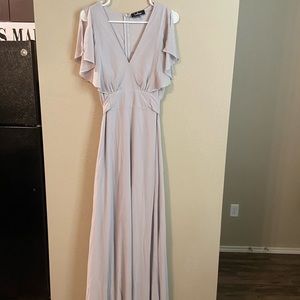 Lulu’s grey floor length dress